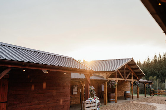 Exterior of Eden Leisure Village at sunset